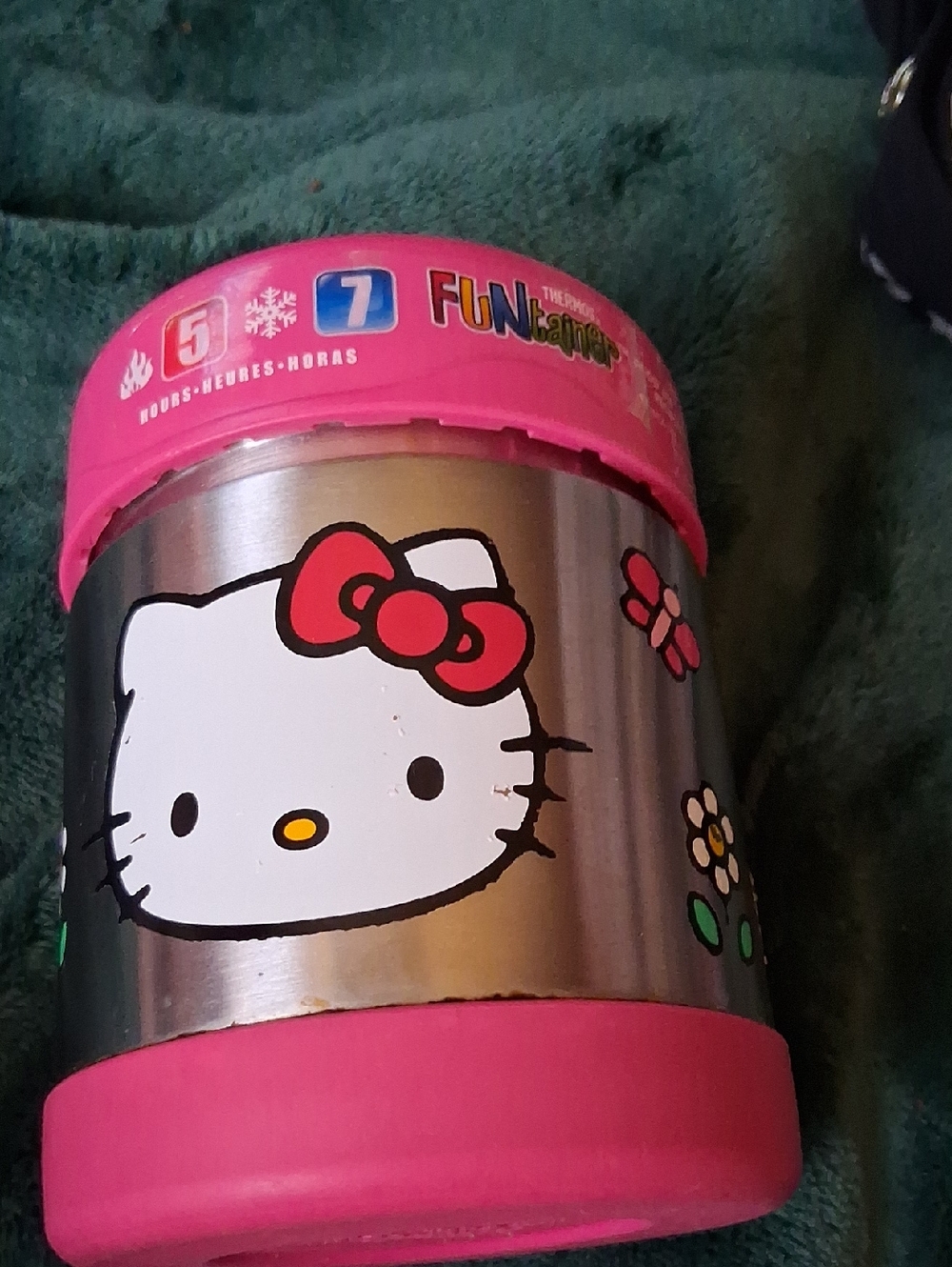 Hello Kitty Pink Stainless Steel Food Container with Bow